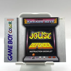 Arcade Hits: Joust and Defender GameBoy Color Manuale Istruzioni Libretto - Foto 1 di 4
