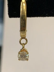 14k YELLOW gold.36ct round diamond stud earring SINGLE EARRING NOT A PAIR - Picture 1 of 5