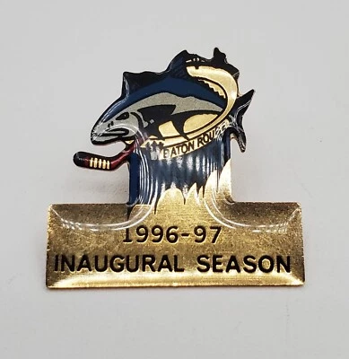 Pin de solapa de martín baton rojo hockey temporada inaugural 1996-1997 renombrado Zydeco Foto 1 de 4