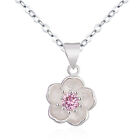 Cherry Blossom Peach Blossom Pendant: Silver-Plated Women's Necklace Pendant