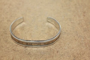 Roderick Tenorio RMT Relios SS/14K Gold Inlay Cuff Bracelet 5 1/2"[015WEJ] - Picture 1 of 4