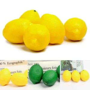 Fake Artificial Lemons Lemon Decor Kitchen Faux Fake Fruit Lemons Decoration US - Picture 1 of 13