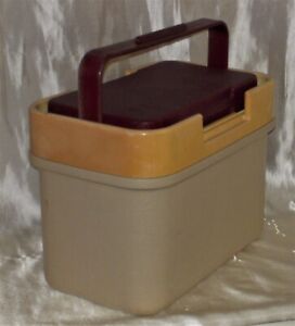 L'il Sunpacker Cooler Flip Lid Thermos 6.5 qt Model 7710 Burgundy Lunchbox
