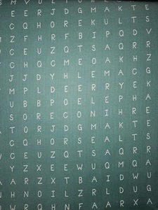 ABC XYZ Word Search On Aqua  36  x 43 inches Stacy Iest Hsu For Moda - Bild 1 von 1