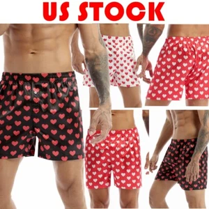 Boxershorts Herren Lippe Herz Print lose Sport Trunks Lounge Strand Freizeitkleidung - Bild 1 von 27