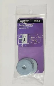 Arandelas de guardabarros Bulldog Hardware 3/16" x 1", chapadas en zinc, 5 unidades, WA-570 - Imagen 1 de 2
