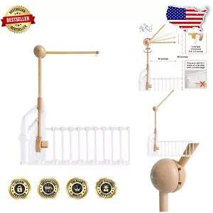 360° Rotating Crib Mobile Holder Arm - Secure Beechwood Hang for Nursery - Picture 1 of 7