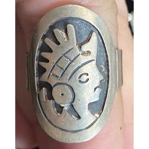Anillo Talla 8 Taxco Azteca México Plata de Ley 925 Mujer Piedra Semipreciosa - Imagen 1 de 10