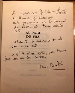 1961 HERVE BAZIN AU NOM DU FILS LIVRE *JOLI ENVOI+ SIGNATURE* ACADEMIE GONCOURT - Imagen 1 de 16
