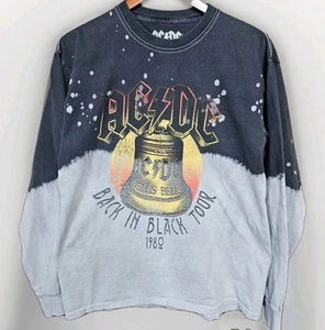 2016 AC/DC Back In Black Hells Bells Logo T Shirt Mens Small Long Sleeve - Picture 1 of 14