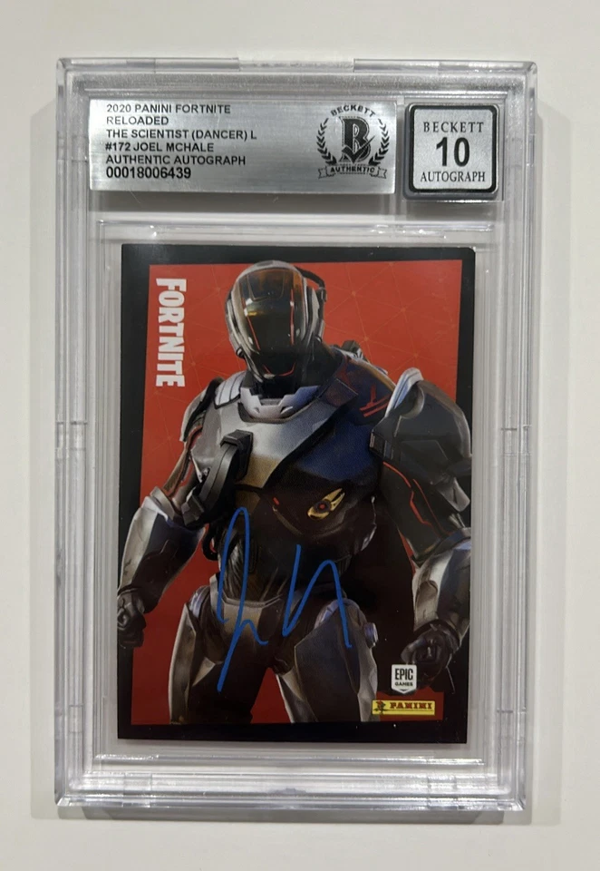 SIGNED JOEL MCHALE 2020 PANINI FORTNITE CARD THE SCIENTIST - SLABBED BECKETT - Image 1 of 2