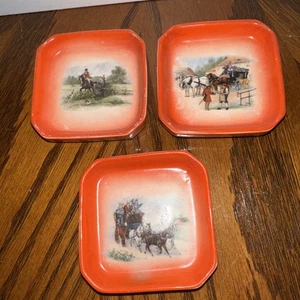 Vintage Erphila Czech Art Pottery WesternStackable Nut Or Butter Dishes - Picture 1 of 8