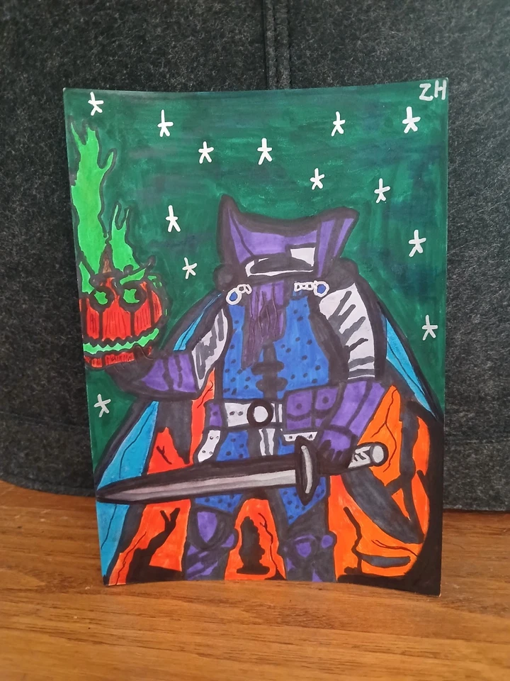 Figura de desenho Obscura Cavaleiros Sem Cabeça Legiões Míticas Quatro Cavaleiros Halloween - Imagem 1 de 1