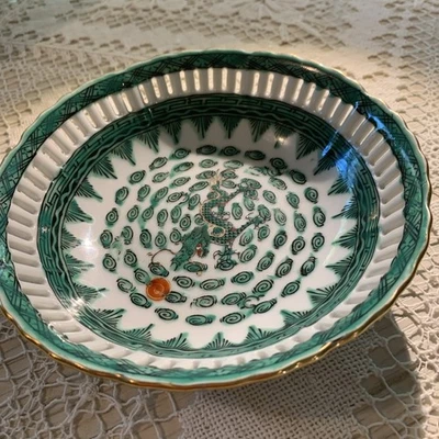 Cuenco dragón porcelana ranurada china vintage 6 pulgadas de ancho perfecto estado  Foto 1 de 4