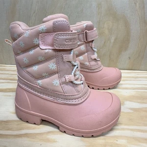 Carters Pink Toddler Snow Boots Sz 8 - Picture 1 of 6