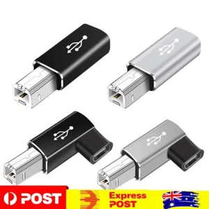 USB C Female to USB B Male Adapter for Printer Scanner MIDI Controller Keyboard - Picture 1 of 18