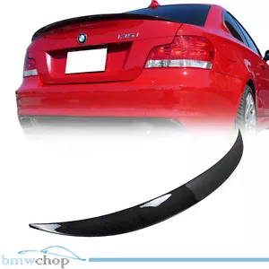 Carbon Fiber Fits BMW E82 Coupe P Trunk Spoiler Wing 128i 135i - Picture 1 of 1