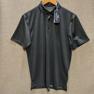 Nueva camisa polo de golf Vineyard Vines Performance pequeña gris pata de gallo - Imagen 1 de 10