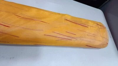 Luxury jacquard/ embroidered curtain net with lead weights 210 cm wide - Image 1 of 3