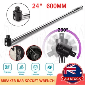 24" Breaker Bar Socket Drive Wrench Spanner CRV Steel Chrome Vanadium 1/2" 600mm - Picture 1 of 12