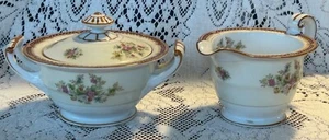 Vintage R.C. Noritake Beautiful Sugar & Creamer Floral Pink Roses Excellent! - Picture 1 of 12