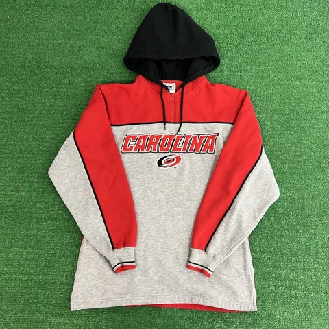 Vintage 90s Lee Sport Carolina Hurricanes NHL Hooded Pullover Mens Size Medium Cover