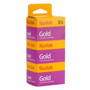 *3-PACK* Kodak GOLD 200 Color Negative Film (35mm Roll Film, 36 Exposures)