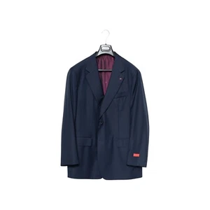 $5200 ISAIA NAPOLI "Aquaspider" Blue Navy Jacket Sport Coat Wool 46 US 56 EU 6R - Picture 1 of 8