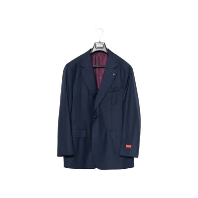 $5200 ISAIA NAPOLI "Aquaspider" Blue Navy Jacket Sport Coat Wool 46 US  56 EU 6R - Image 1 of 4