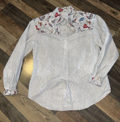 Camisa Rockabilly Western Vintage Vaquero Rancho Ropa Hecha en EE. UU. Foto 1 de 4