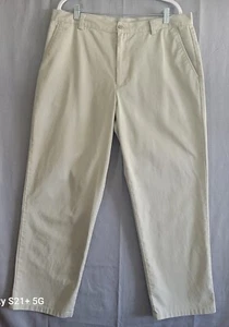 Dockers Casual Khaki Pants Mens Size 38x32 Beige Button Stretch Flat Front Relax - Picture 1 of 10