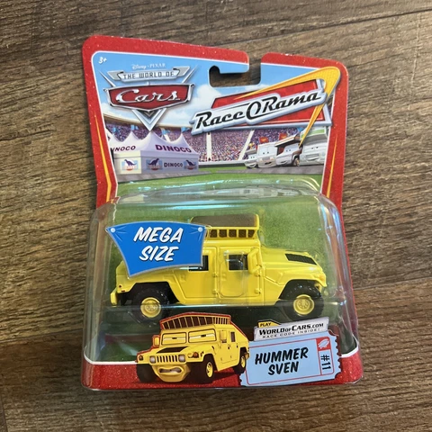Disney Pixar World Of Cars Race-O-Rama Hummer Sven #11 Mega Size Mattel 2009 NEW Cover