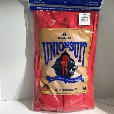 Traje de hombre Indra Union 100 % algodón térmico de una pieza ropa interior larga regular 2XL Foto 1 de 4