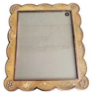 Godinger Silver Art versilberter 8x10" Bilderrahmen goldverzierte Strasssteine - Bild 1 von 7