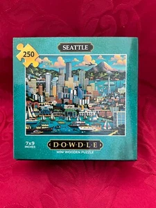 NIB SEALED FLAWLESS Mini DOWDLE WOODEN PUZZLE 250 Piece 7”x9” SEATTLE - Picture 1 of 5