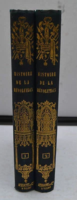 POUJOULAT Histoire de la Révolution française EO 1848 RELIURE ROMANTIQUE 2 VOLU - Photo 1/4