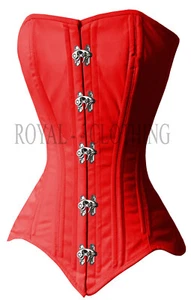 Double Steel Boned Waist Training Long Line Over Bust Cotton Corset 8137-C - Picture 1 of 18