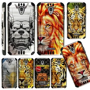 SILVER GUARD For CRICKET ICON (2019) Phone Case Brushed Hybrid Cover A1 - Zdjęcie 1 z 9