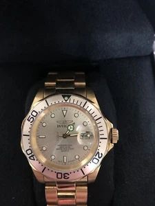 iNVICTA Swiss Men 40mm Pro Diver Professional Gold-Tone Watch New Battery + Box - Picture 1 of 17