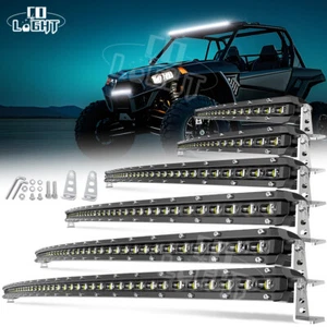 Curved 20"-50" LED Light Bar Slim Offroad Driving For Can am Polaris ATV UTV 4WD - Picture 1 of 17