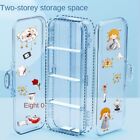 With Snap Lid Pencils Box Clear Stationery Box Pen Case  Students