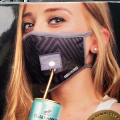 Mascarilla TasteMask Edición Limitada con Solapa de Pajita y Pajita Reutilizable Foto 1 de 4