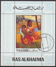 Ras al Khaima 1970 used Bl.82 A Gemälde Painting Gauguin