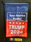 Drapeau de jardin Donald Trump LIVRAISON GRATUITE PREMIÈRE CLASSE panneau Trump Save America RB 12x18"