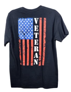 US Coast Guard Logo T-Shirt Veteran Gildan Flagge schwarz Baumwolle Tee Herren Small NEU - Bild 1 von 8