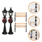  4 Pcs Plastic Street Lantern Lamp Lamppost Lamps Train Platform Accessories
