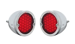 54 55 56 57 58 59 CHEVY GMC TRUCK 3100 APACHE CHROME LED TAIL LIGHTS L&R PAIR - Picture 1 of 4