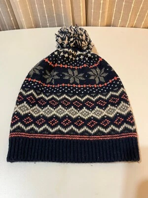 Sombrero pompón tejido Mossimo multicolor (azul marino, gris melocotón) Foto 1 de 4