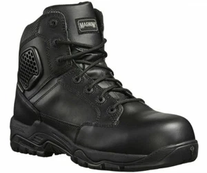 MAGNUM Strike Force 6.0 S3 Negro Impermeable Cuero con Cremallera Lateral Combate Botas de Seguridad - Imagen 1 de 53