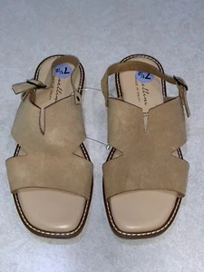 Sandalias planas Avellini para mujer zapatos beige hechos en Italia talla 7,5 nuevas - Imagen 1 de 6